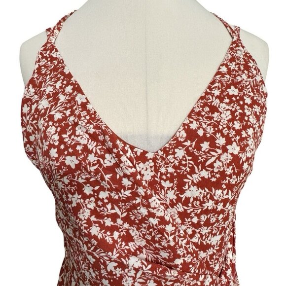 HYFVE HYFVE HYFVE Double‎ Strap Floral Backless Dress Women's Medium Rust NEW - Picture 4 of 16